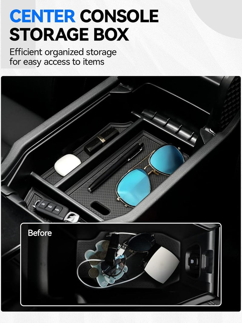 ELECFRESH 2PCS Center Console Organizer Tray for 2026 2023-2025 Honda Accord Accessories, Glove Storage Box wiht Aremrest Hidden Storage Box for Honda Accord - Image 2